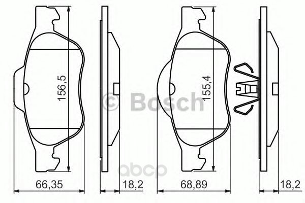 

Тормозные колодки Bosch 0986494439