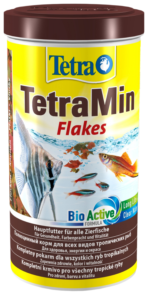 Корм для рыб Tetra Tetramin Flakes для всех видов рыб, хлопья, 1 л, 4 шт