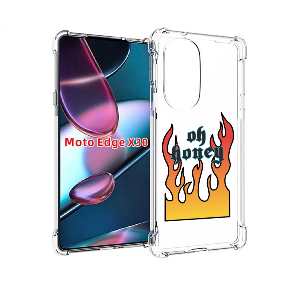 

Чехол MyPads красивое-пламя для Motorola Moto Edge X30, Прозрачный, Tocco