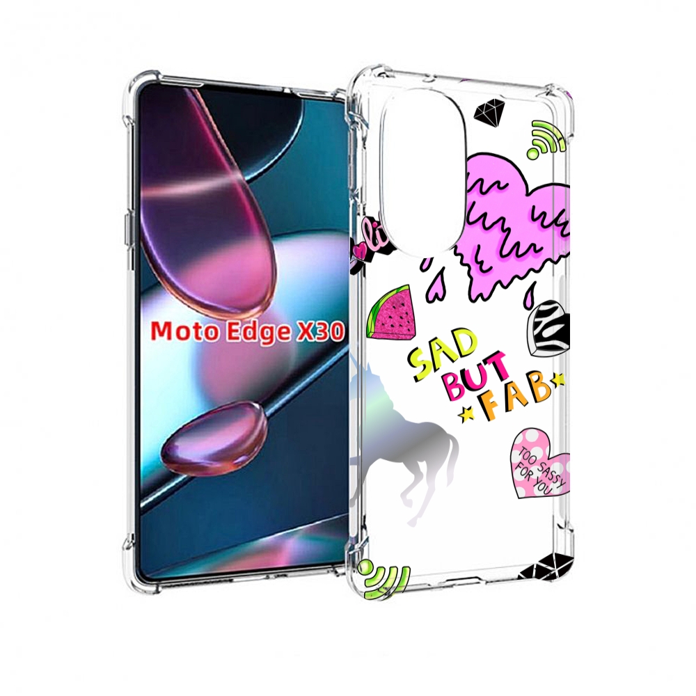 

Чехол MyPads красивые-смайлики для Motorola Moto Edge X30, Прозрачный, Tocco