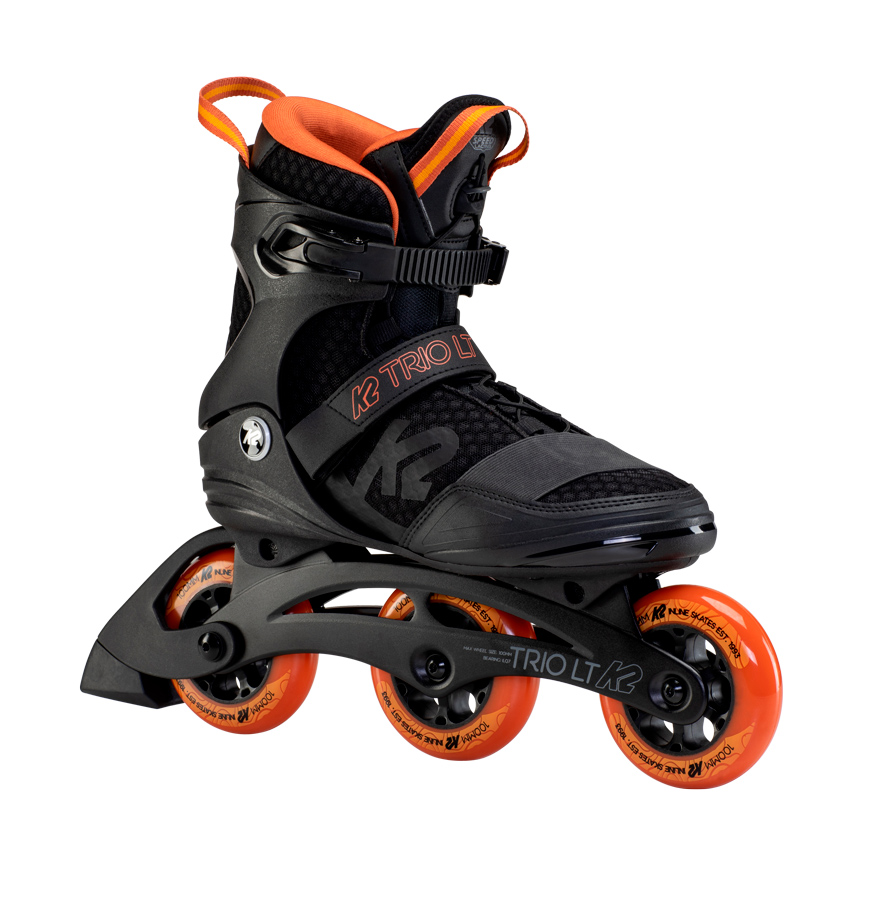 Коньки роликовые K2 Skates Trio Lt 100 M 30F0129.1.1.090, мужские, чёрный, оранжевый, 9