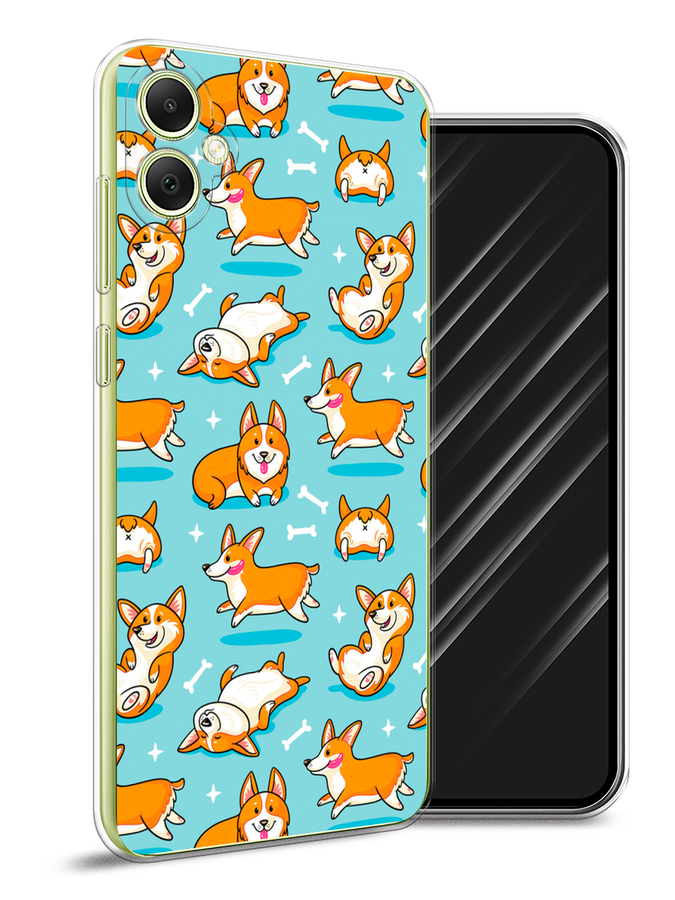

Чехол Awog на Samsung Galaxy A05 "Веселые корги", Коричневый, 2108750-1