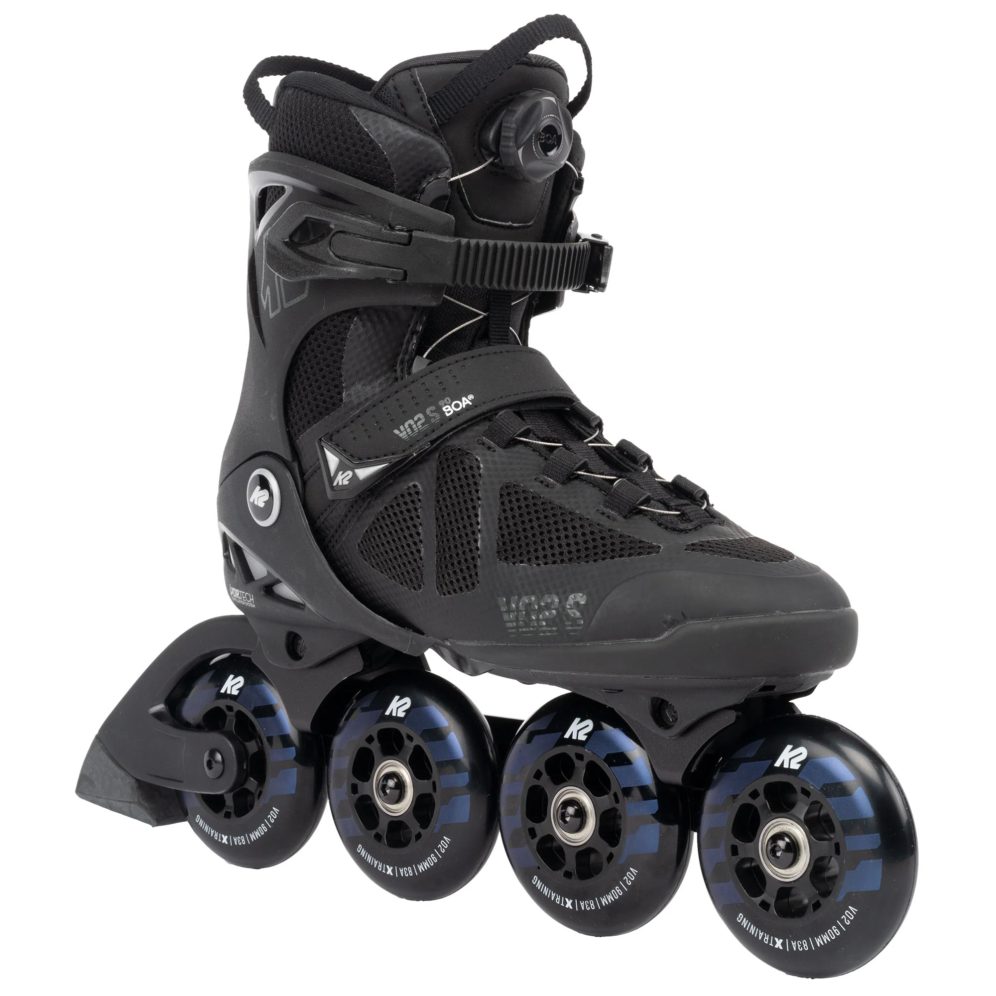 Коньки роликовые K2 Skates VO2 S 90 BOA 30G0132.1.1.090 унисекс, чёрный, 9