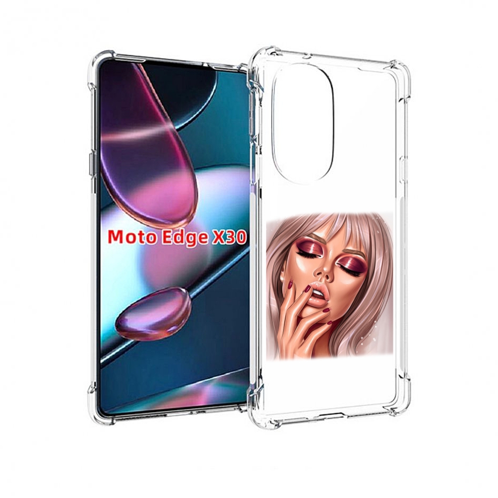 

Чехол MyPads красивый-портрет-девушки женский для Motorola Moto Edge X30, Прозрачный, Tocco