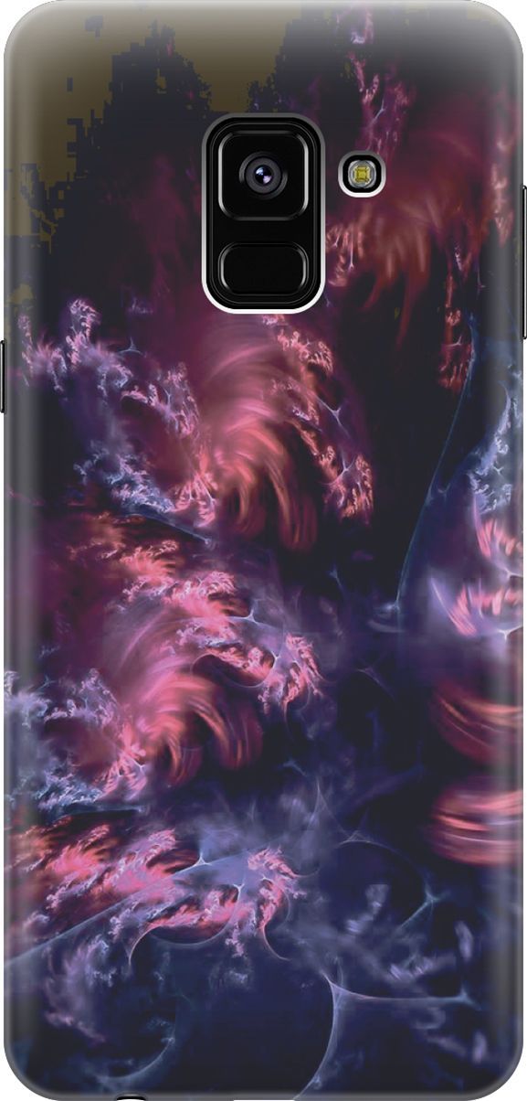 

Чехол на Samsung Galaxy A8+ (2018) "Розово-фиолетовые молнии", Розовый;фиолетовый, 6259