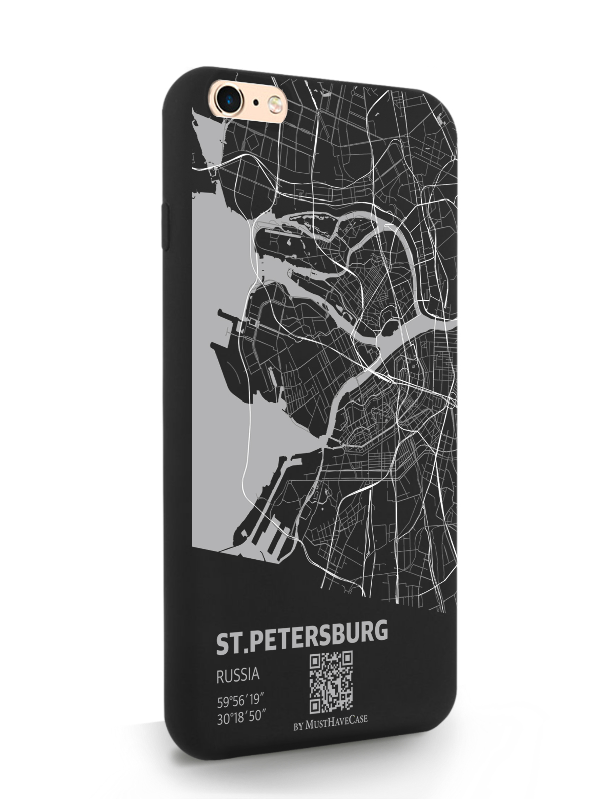 

Чехол MustHaveCase для iPhone 6/6s Plus Карта Санкт-Петербурга, черный, Серый;черный