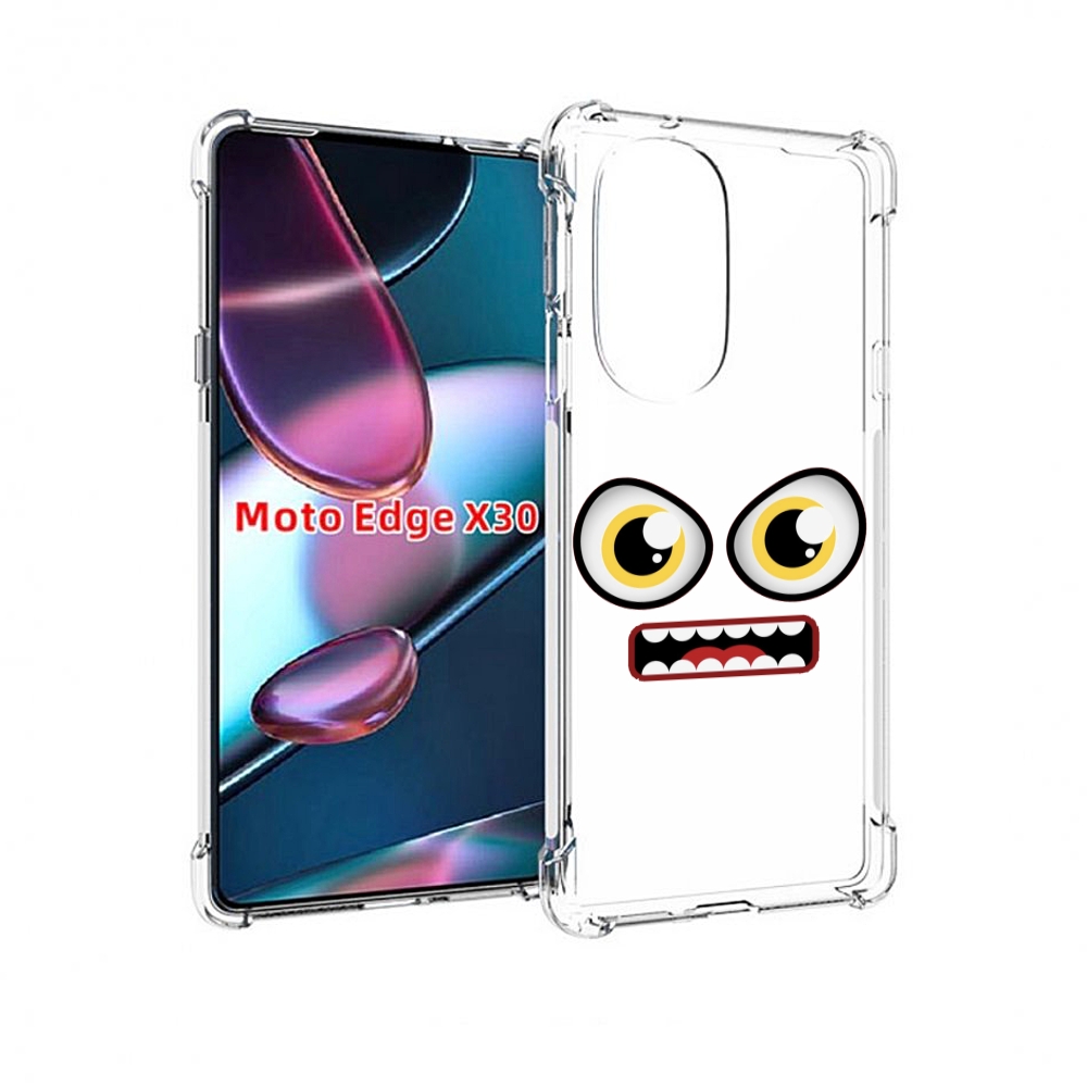

Чехол MyPads красный злой смайлик для Motorola Moto Edge X30, Прозрачный, Tocco
