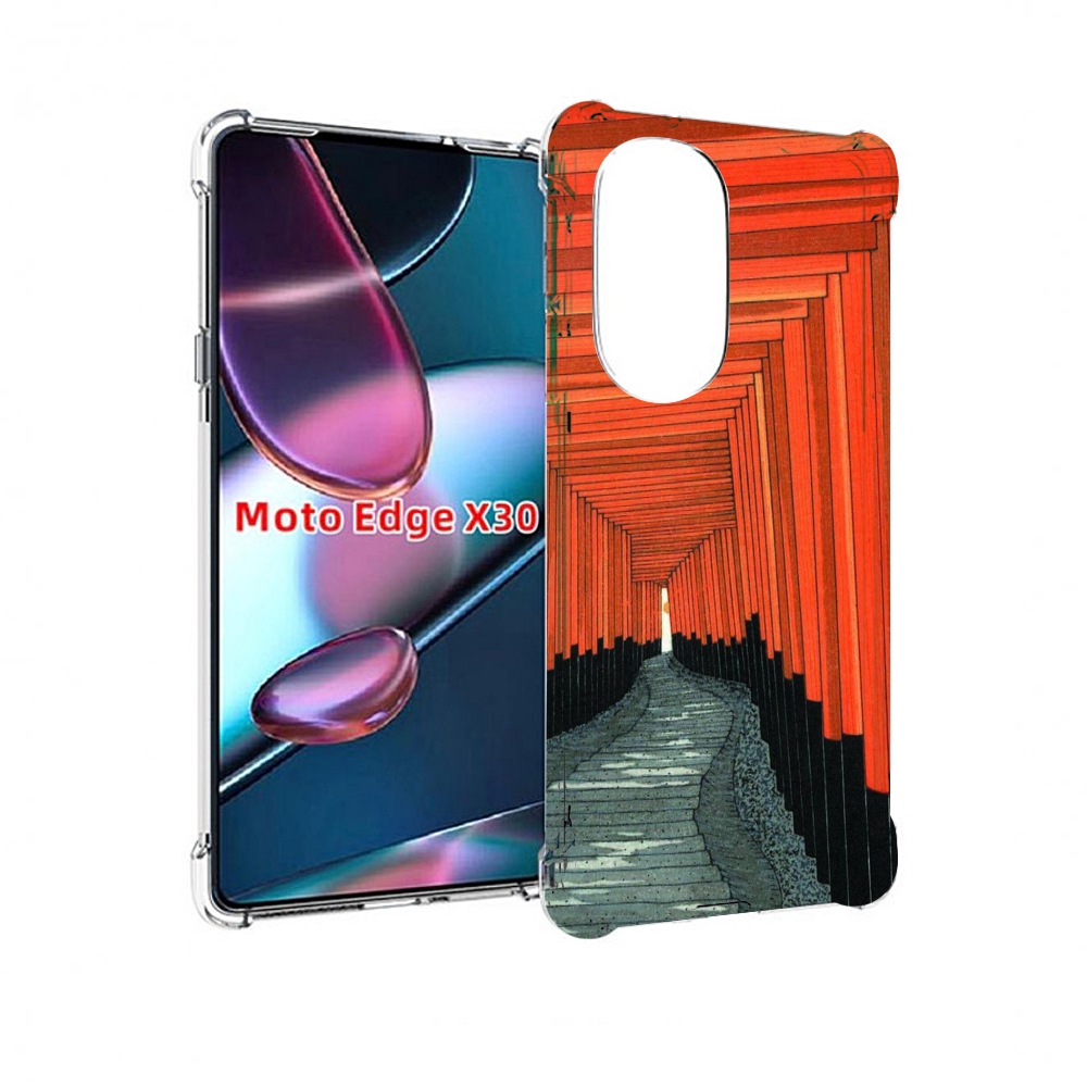 

Чехол MyPads красный коридор для Motorola Moto Edge X30, Прозрачный, Tocco