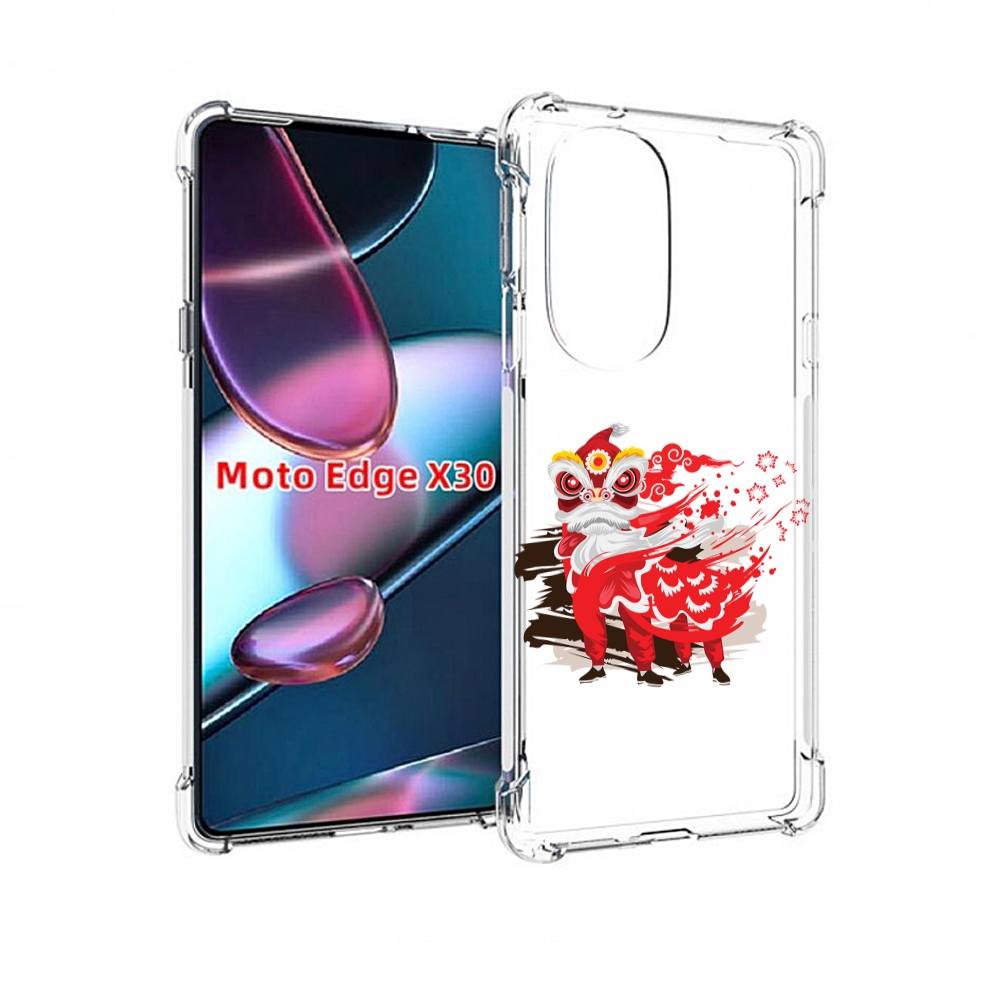 

Чехол MyPads красный-карнавал для Motorola Moto Edge X30, Прозрачный, Tocco