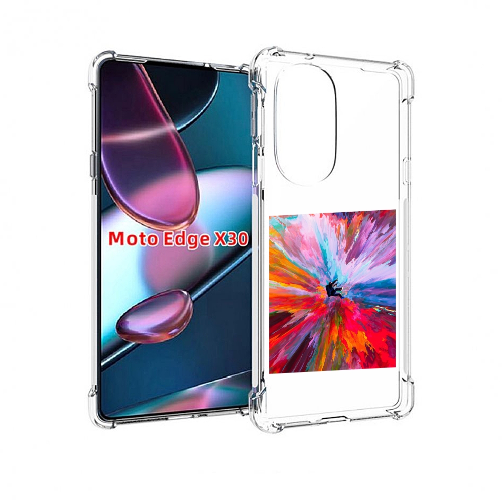 

Чехол MyPads красочный астранавт для Motorola Moto Edge X30, Прозрачный, Tocco