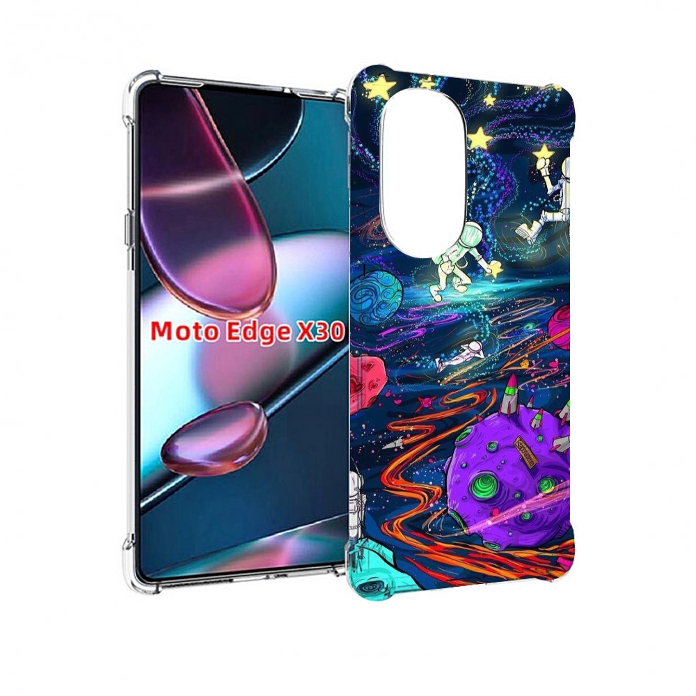 

Чехол MyPads красочный космос для Motorola Moto Edge X30, Прозрачный, Tocco