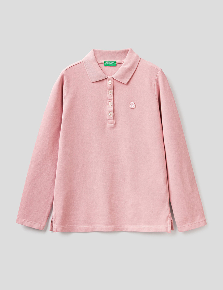 

Поло для девочек Benetton цв. розовый р.158, 21A_3WG9C3163