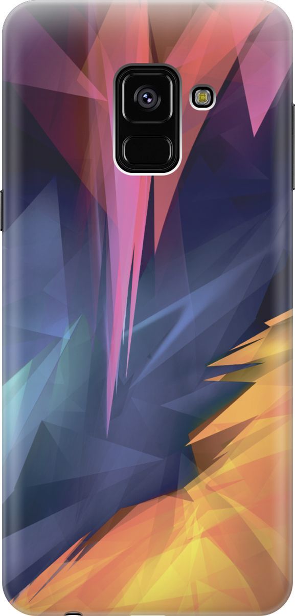 

Чехол на Samsung Galaxy A8+ (2018) "Розовый, синий, желтый", Желтый;розовый, 6259