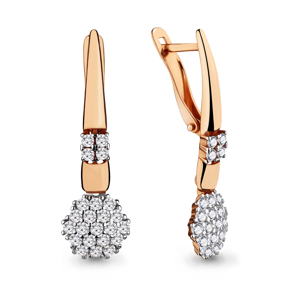 

Серьги из серебра с фианитом Aquamarine 46140А_925_з, 46140А_925_з