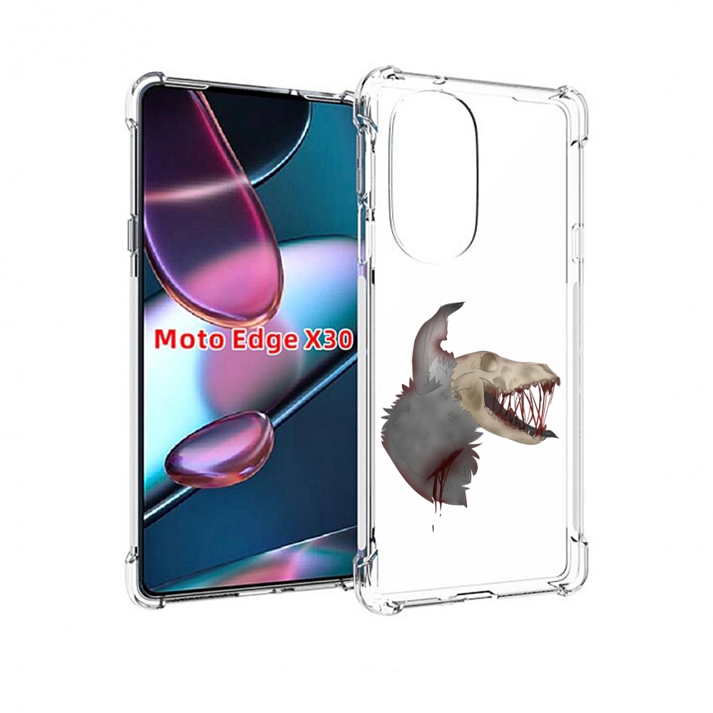 

Чехол MyPads кровавый-череп для Motorola Moto Edge X30, Прозрачный, Tocco