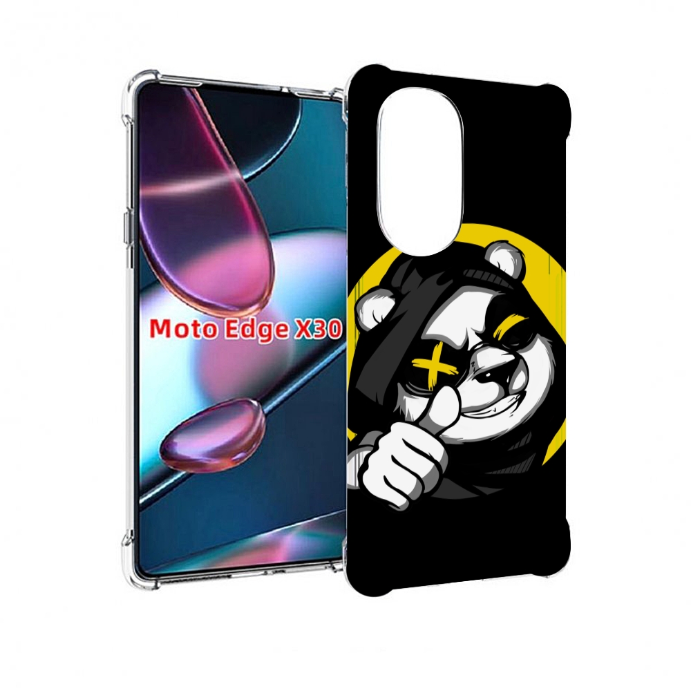 

Чехол MyPads крутая пандочка ок для Motorola Moto Edge X30, Прозрачный, Tocco