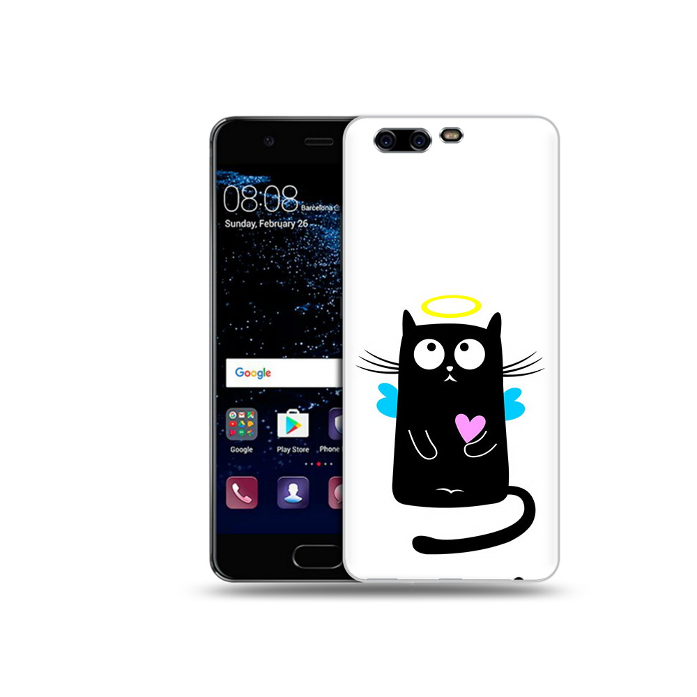 

Чехол MyPads Tocco для Huawei P10 Кот ангелок (PT60870.50.96), Прозрачный, Tocco