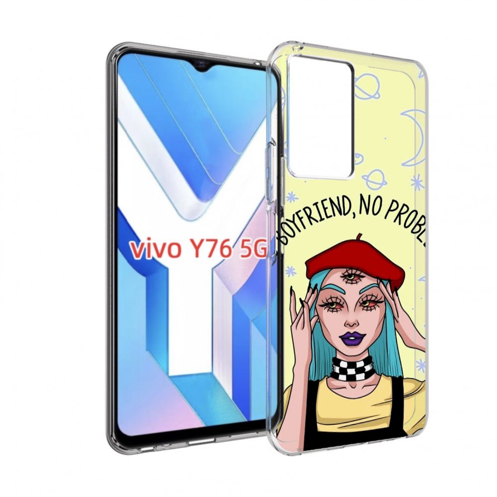 

Чехол MyPads нет-проблем-нет-мужчин женский для Vivo Y76 5G, Прозрачный, Tocco