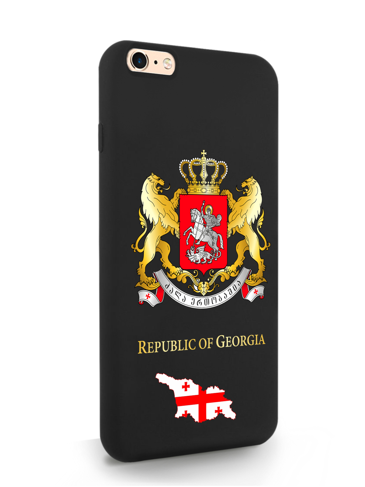 

Чехол SignumCase для iPhone 6/6s Plus Герб Грузии, черный, Разноцветный