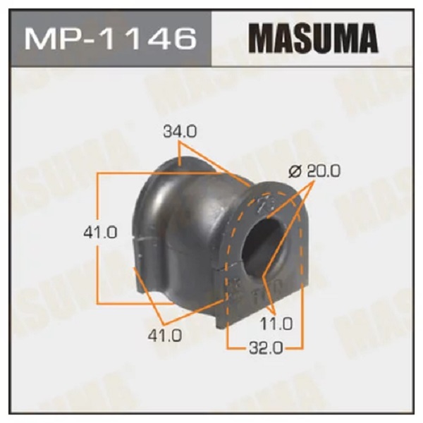 

Втулка стабилизатора (упаковка 2 шт, цена за 1 шт) MASUMA mp1146