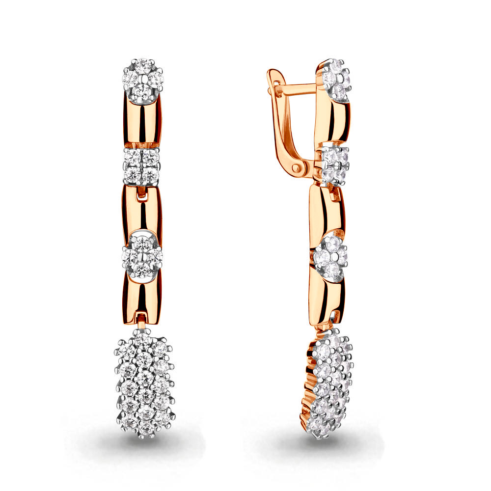 

Серьги из серебра с фианитом Aquamarine 46143А_925_з, 46143А_925_з