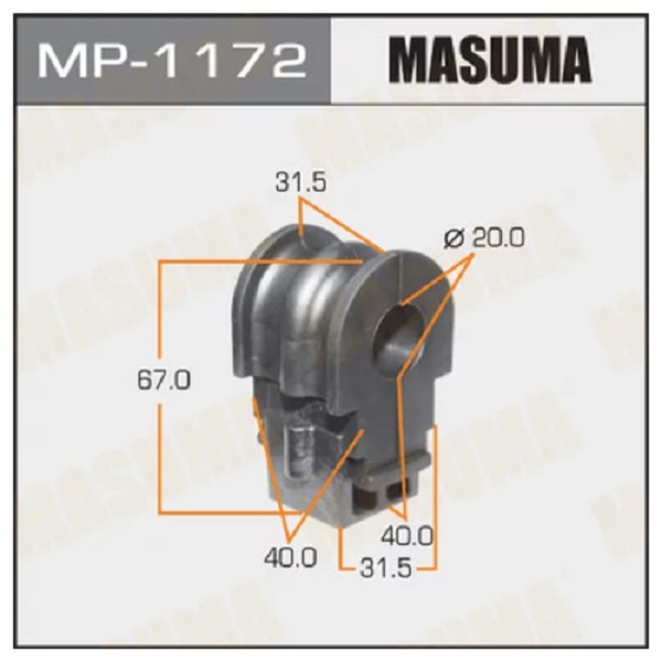 

Втулка стабилизатора (упаковка 2 шт, цена за 1 шт) MASUMA mp1172