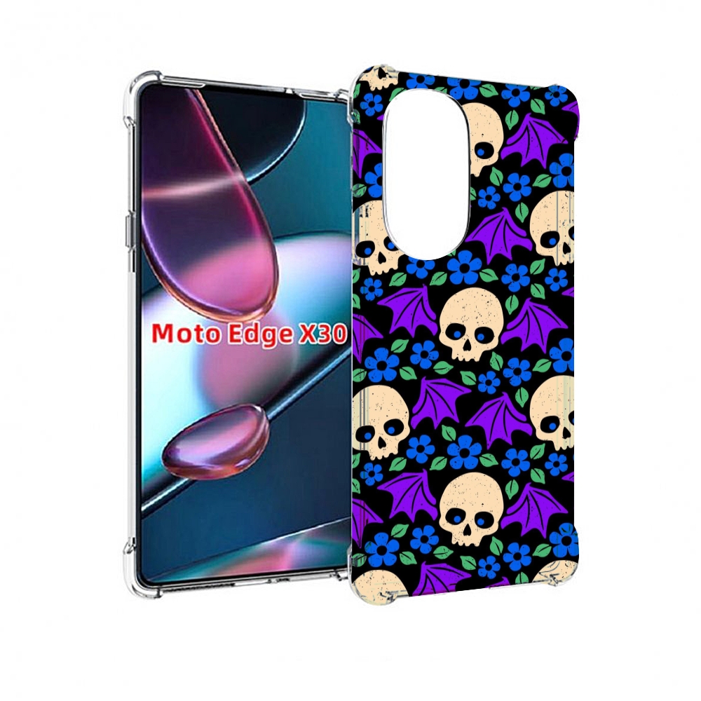 

Чехол MyPads крылатые черепа для Motorola Moto Edge X30, Прозрачный, Tocco
