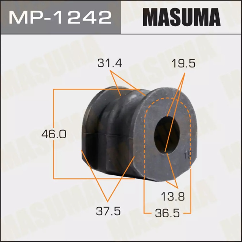 

Втулка стабилизатора (упаковка 2 шт, цена за 1 шт) MASUMA mp1242