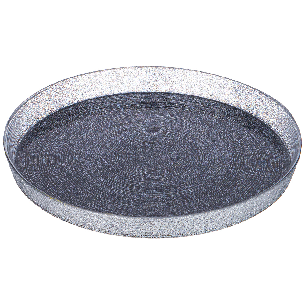 

Тарелка акцентная Akcam Miracle black silver 21 см