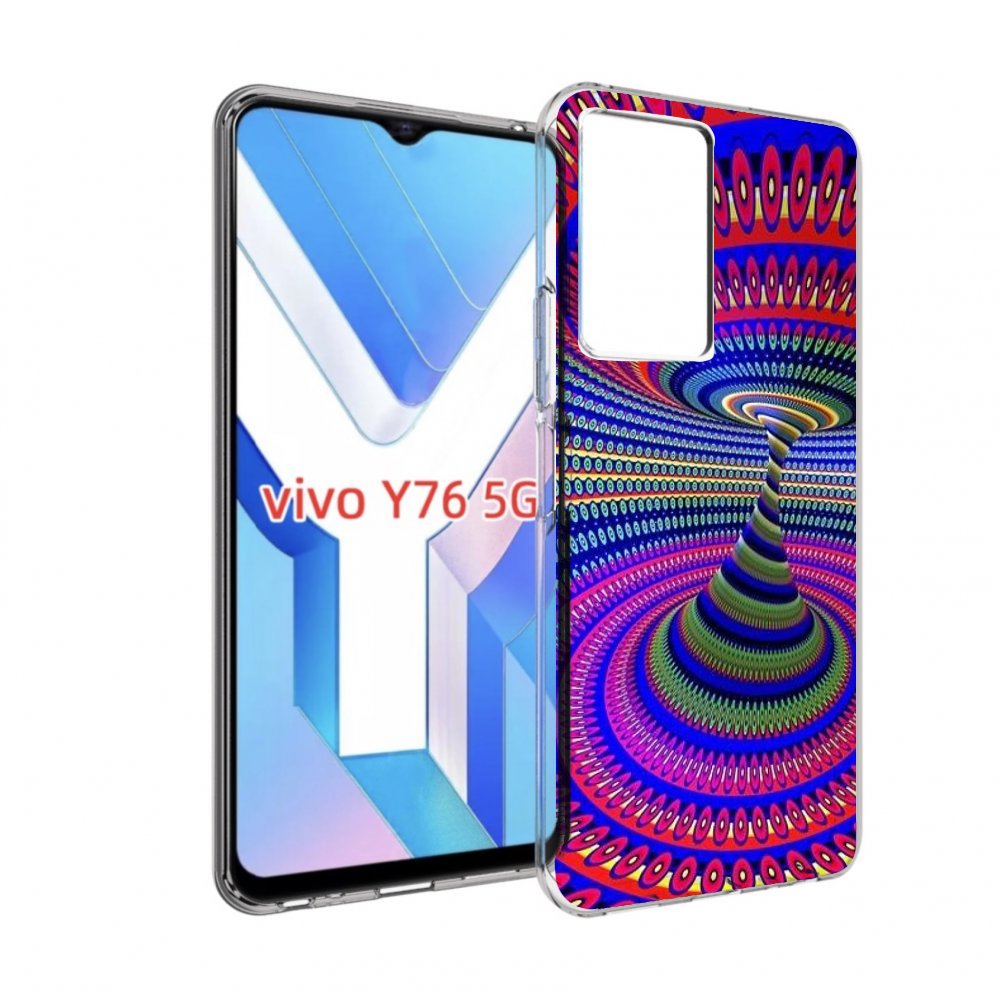 

Чехол MyPads оптическая иллюзия для Vivo Y76 5G, Прозрачный, Tocco
