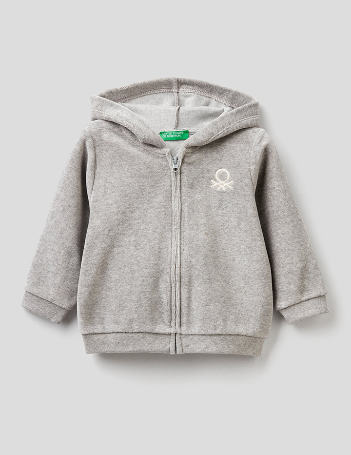 

Толстовка для девочек Benetton цв. серый р.74, 21A_3Y3EC5842