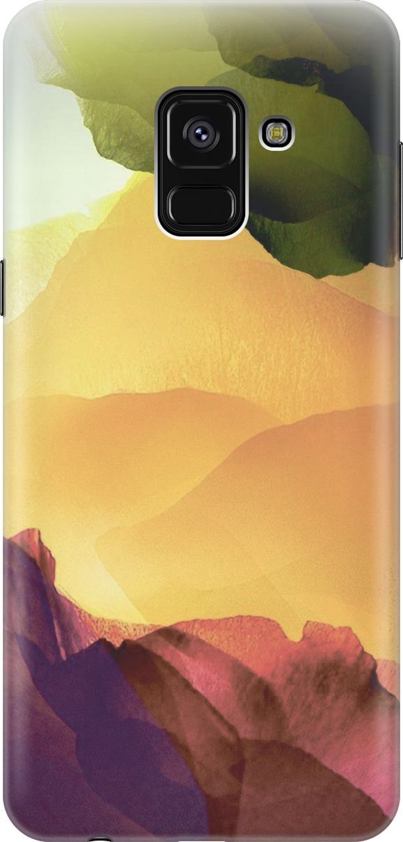 

Чехол на Samsung Galaxy A8+ (2018) "Разноцветный гербарий", Желтый;зеленый, 6259