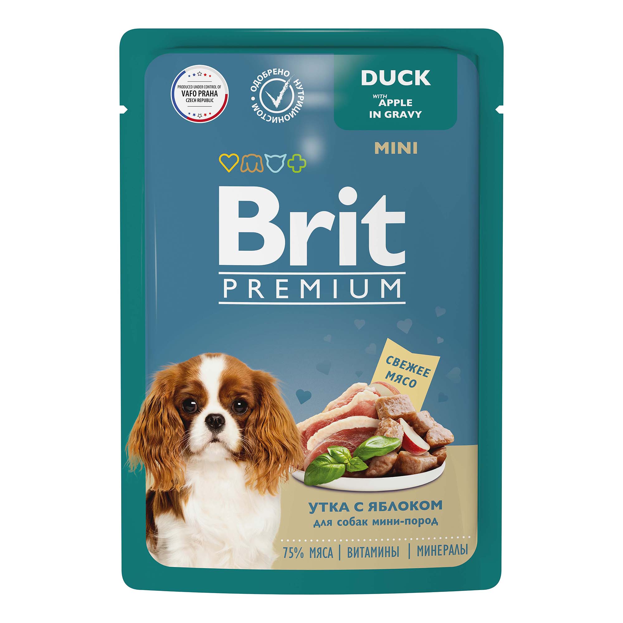 

Влажный корм Brit Premium утка с яблоком для миниатюрных пород 85 г