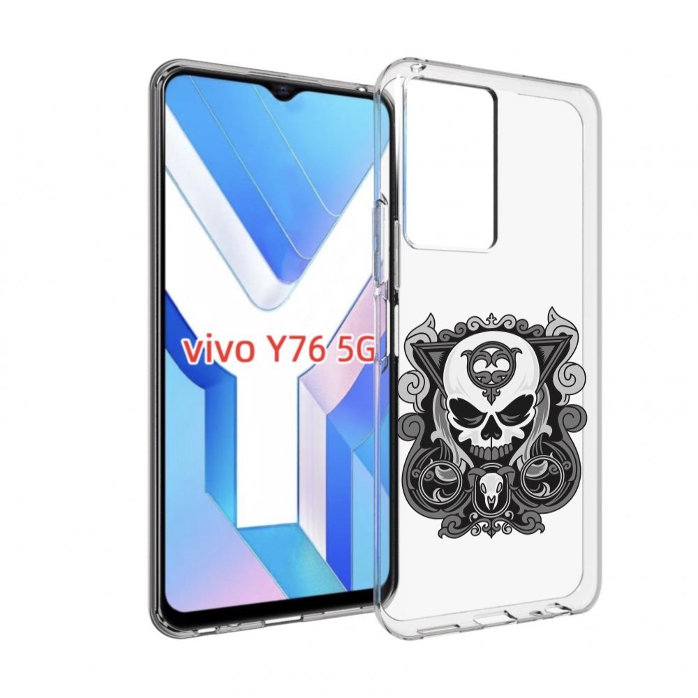 

Чехол MyPads орнамент-на-черепе для Vivo Y76 5G, Прозрачный, Tocco