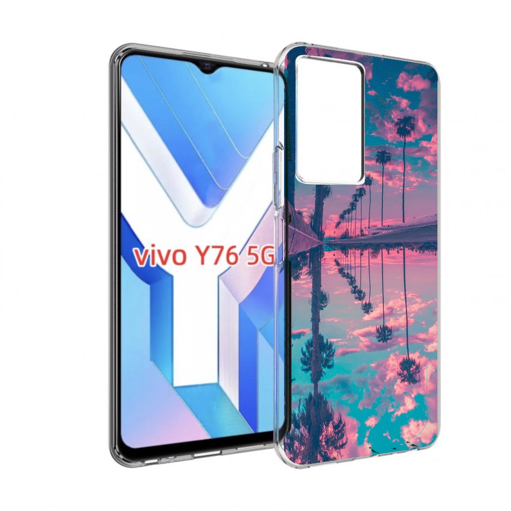 

Чехол MyPads отражение-пальм для Vivo Y76 5G, Прозрачный, Tocco