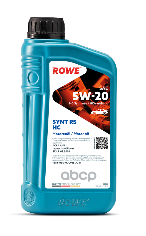 Моторное масло ROWE синтетическое 5w20 Hightec Synt Rs Hc A1/B1 1л