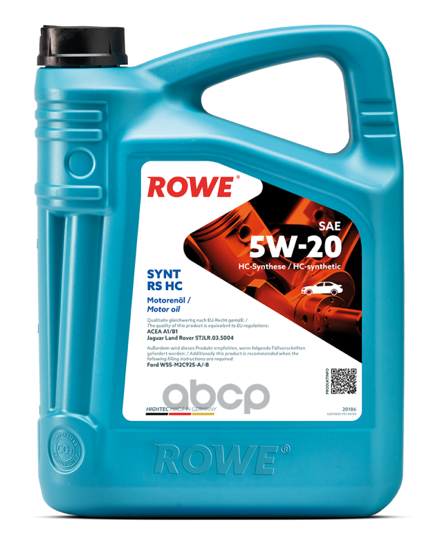 Моторное масло ROWE синтетическое 5w20 Hightec Synt Rs Hc A1/B1 5л