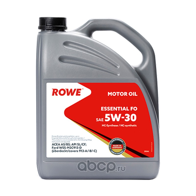 Моторное масло ROWE синтетическое 5w30 Essential Fo A5/B5, Sl/Cf 5л