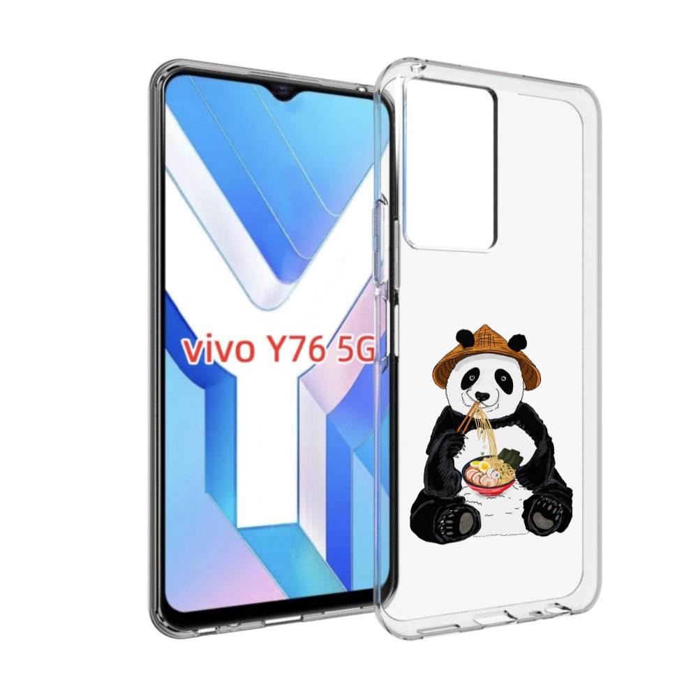 

Чехол MyPads панда-любит-лапшу для Vivo Y76 5G, Прозрачный, Tocco