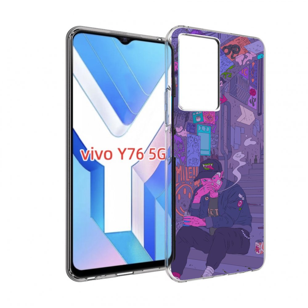 

Чехол MyPads парень в подъезде мультик для Vivo Y76 5G, Прозрачный, Tocco
