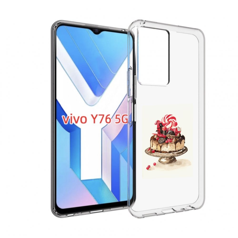 

Чехол MyPads вкусный торт для Vivo Y76 5G, Прозрачный, Tocco