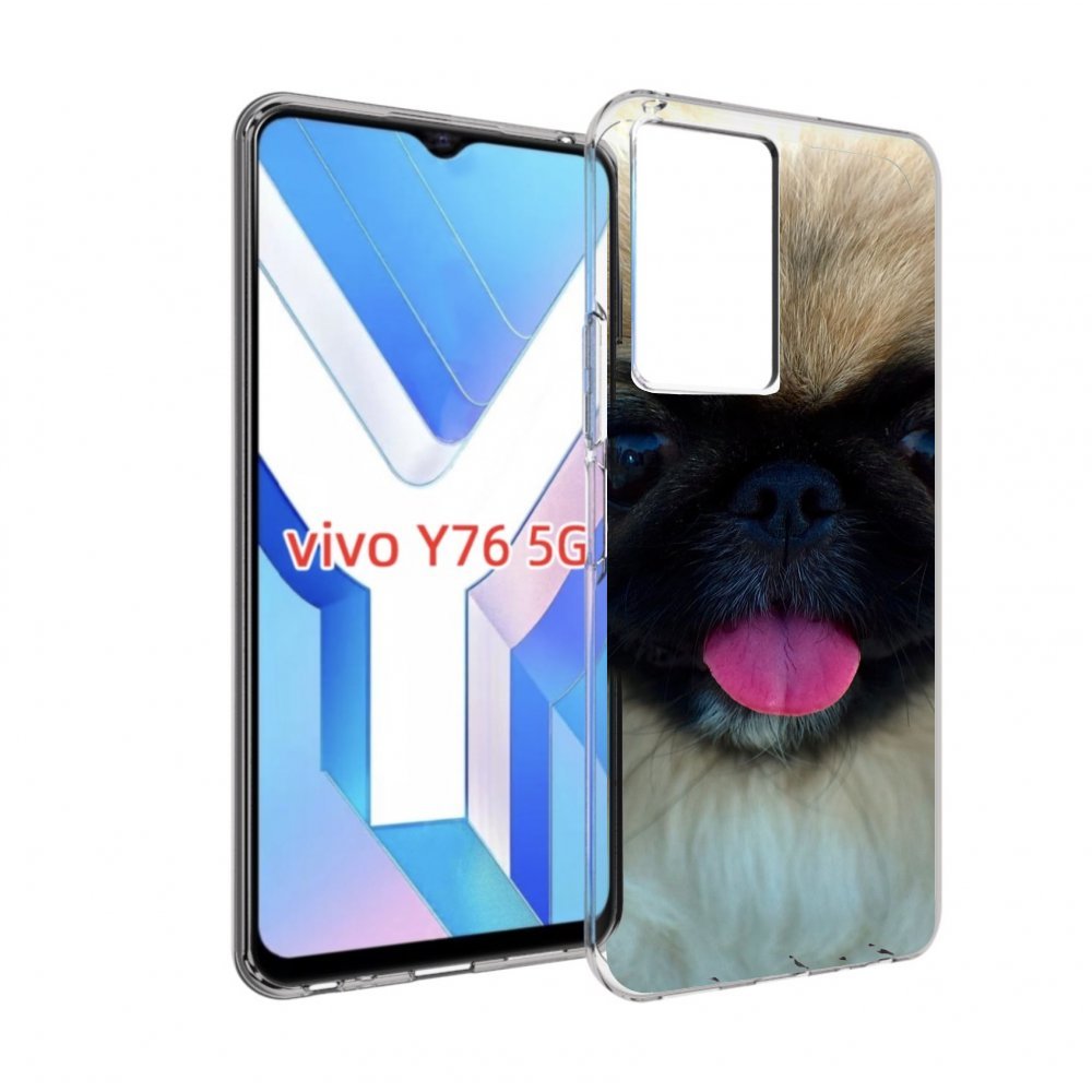 

Чехол MyPads пекинез для Vivo Y76 5G, Прозрачный, Tocco