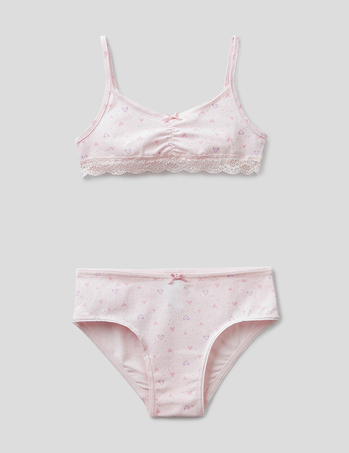 

Комплект нижнего белья для девочек Benetton цв. розовый р.116, 21A_3YFY0K190