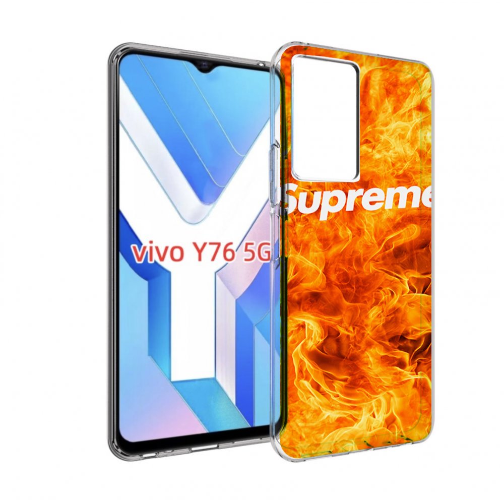 

Чехол MyPads пламя-пламенное суприм для Vivo Y76 5G, Прозрачный, Tocco
