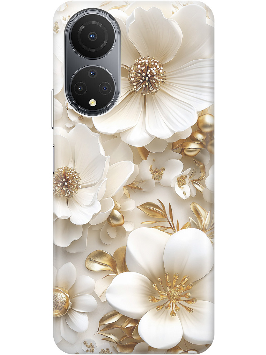 

Силиконовый чехол на Honor X7 с принтом "Золото на белых цветах", Прозрачный;белый;золотистый, 768741724
