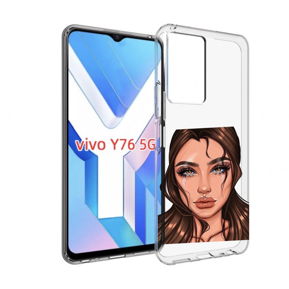 

Чехол MyPads плачущая-девушка женский для Vivo Y76 5G, Прозрачный, Tocco