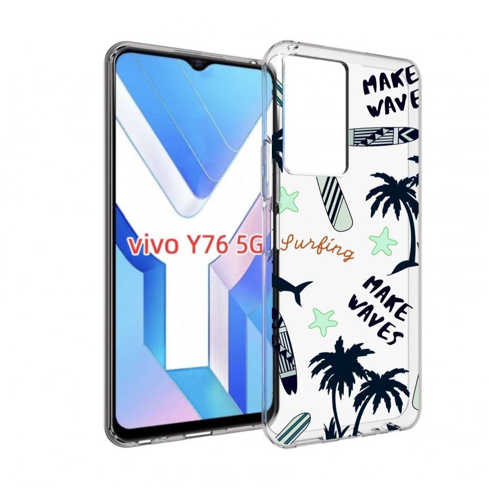 

Чехол MyPads пляжная-тематика для Vivo Y76 5G, Прозрачный, Tocco