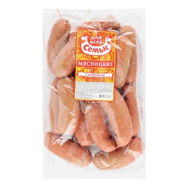 

Сардельки Для всей семьи Мясницкие вареные 1 кг
