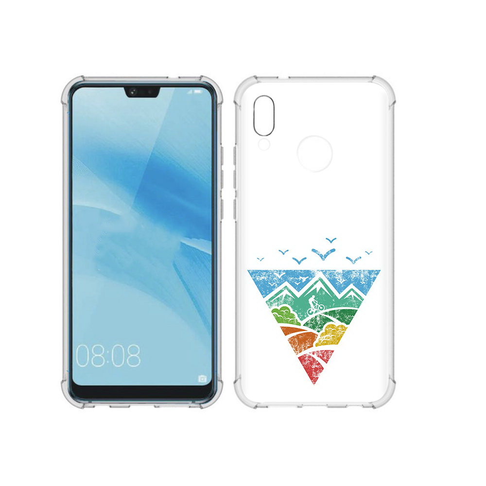 

Чехол MyPads Tocco для Huawei P20 Lite Лес земля море чайки (PT130405.51.105), Прозрачный, Tocco