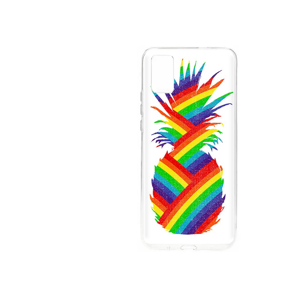 

Чехол MyPads Tocco для ZTE Blade A31 (2021) радужный ананас (PT226942.465.566), Прозрачный, Tocco